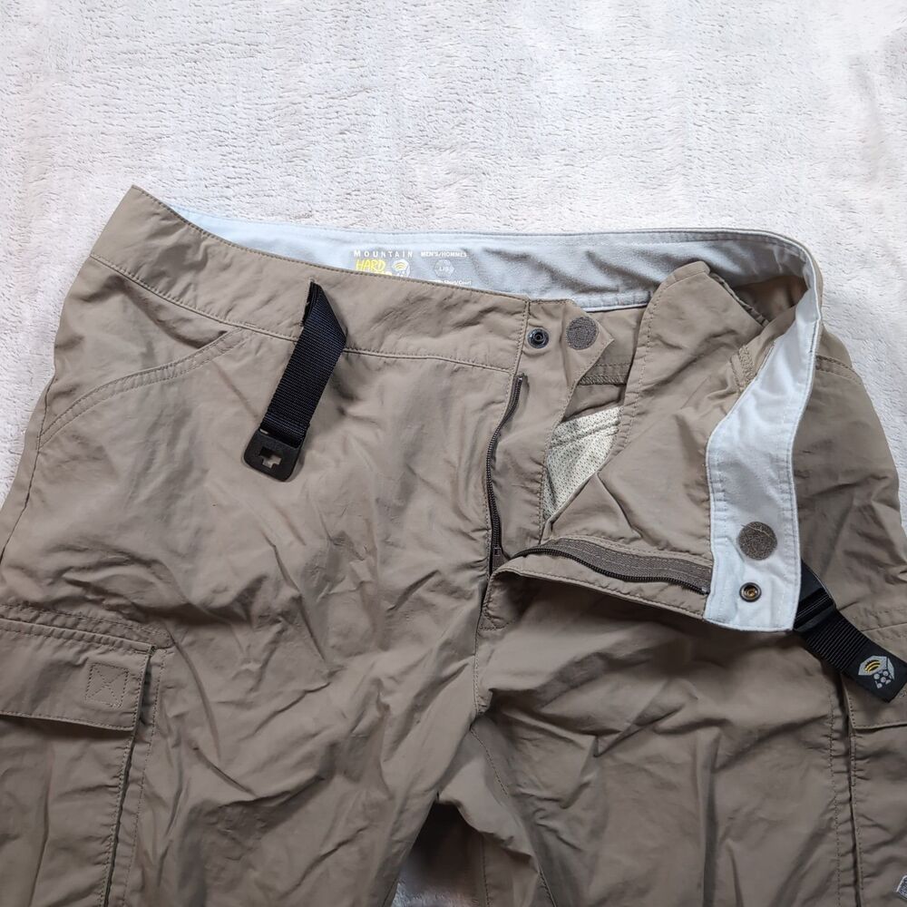 Mountain Hardwear Belted Hiking Pants Mens Large Tan 32x29 Nylon Fishing - Picture 3 of 12